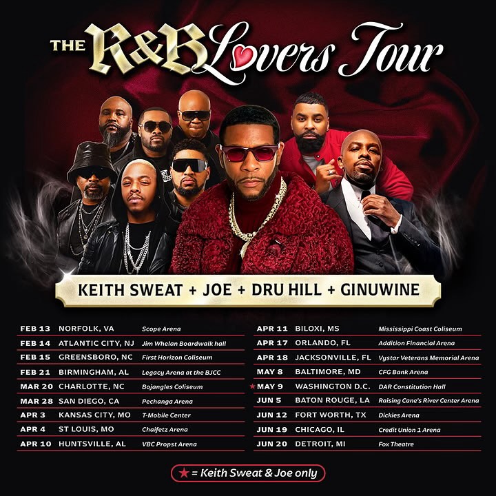 Keith Sweat The R&B Lovers Tour Poster 2026